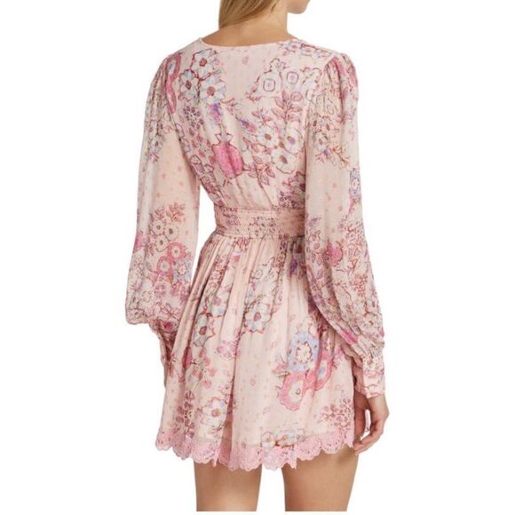 HEMANT & NANDITA Floral Print Button-Front Minidress size S - Picture 2 of 16